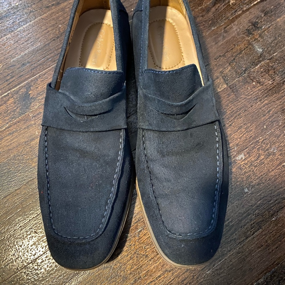 Men’s Navy Blue Suede Loafers US 10